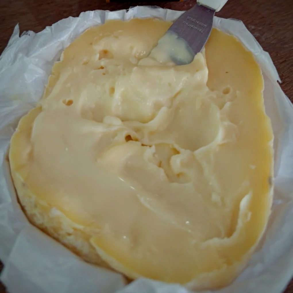 Queijo do Jordão Pasta Mole aberto, com massa cremosa